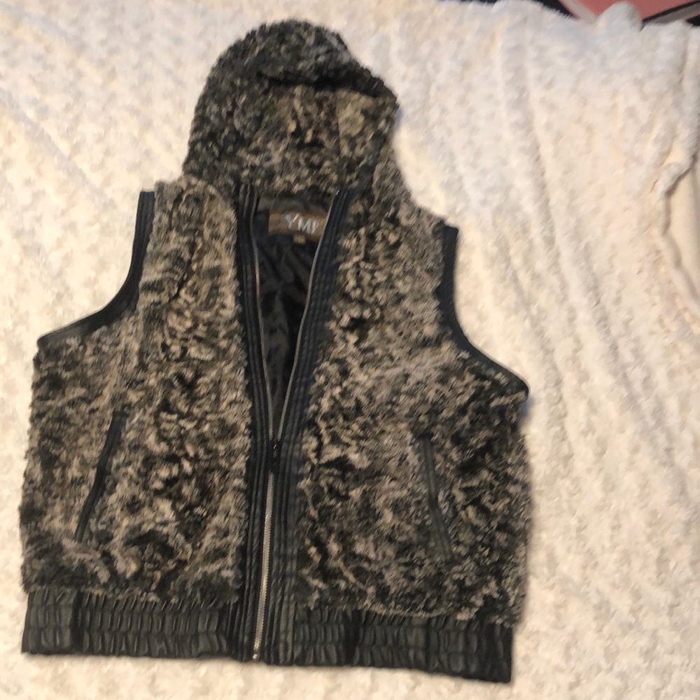 Fur Vest with Hood